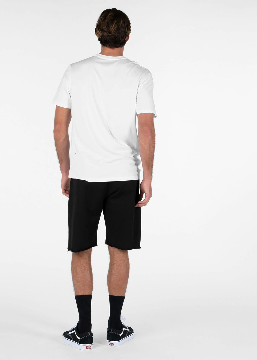 Black | Mens Raw Edge Short
