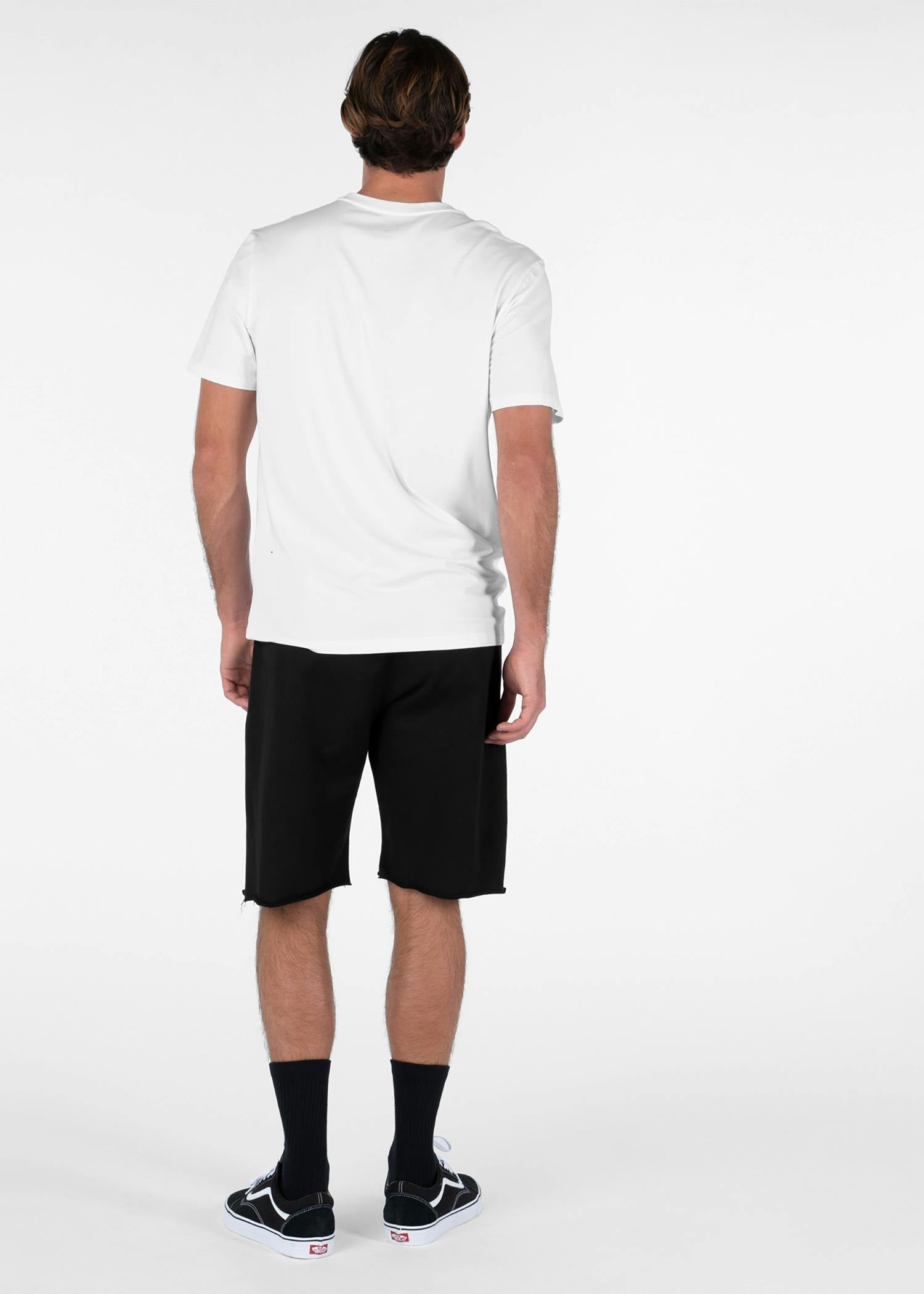 Black | Mens Raw Edge Short