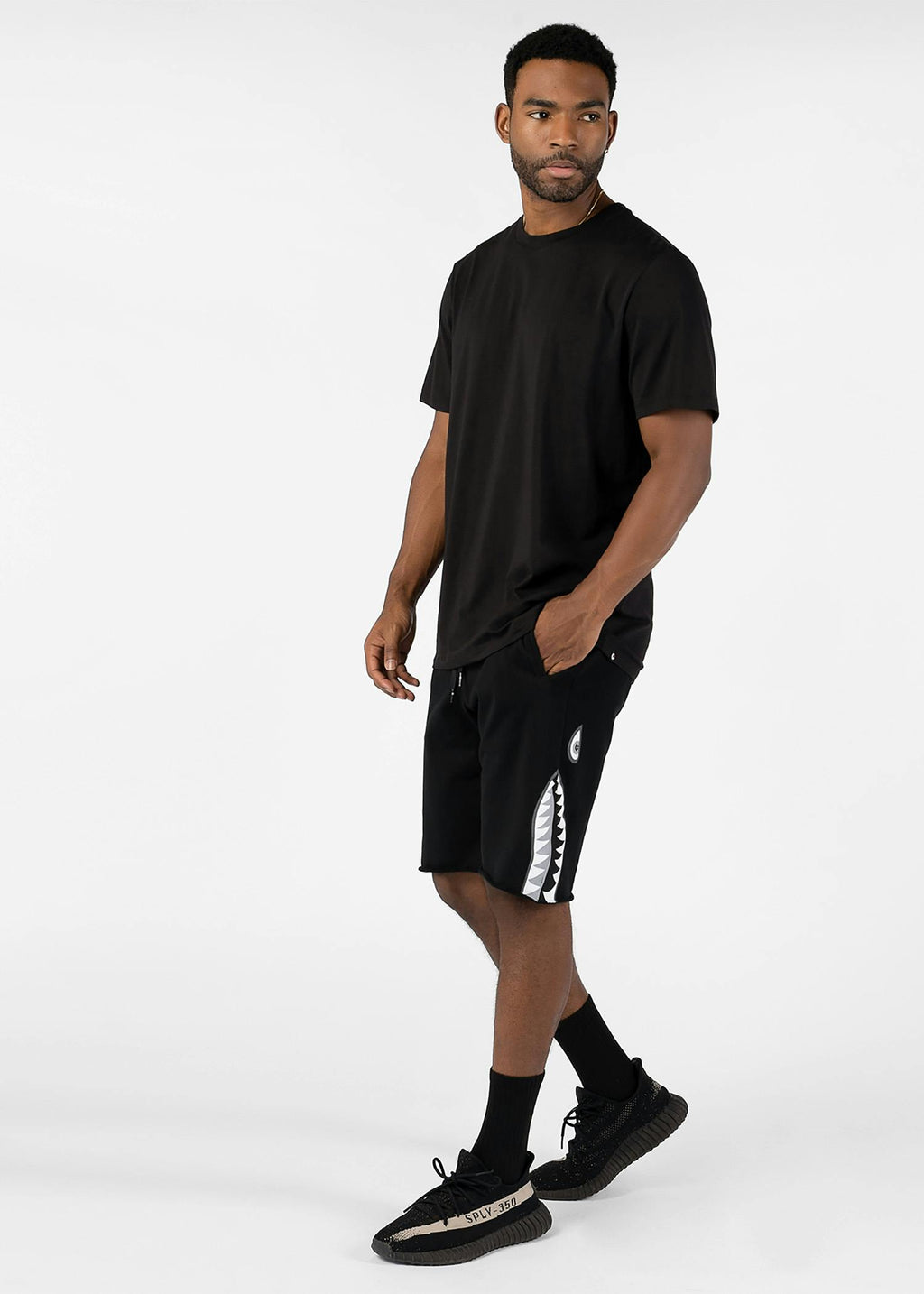 Bomber Black | Mens Raw Edge Short