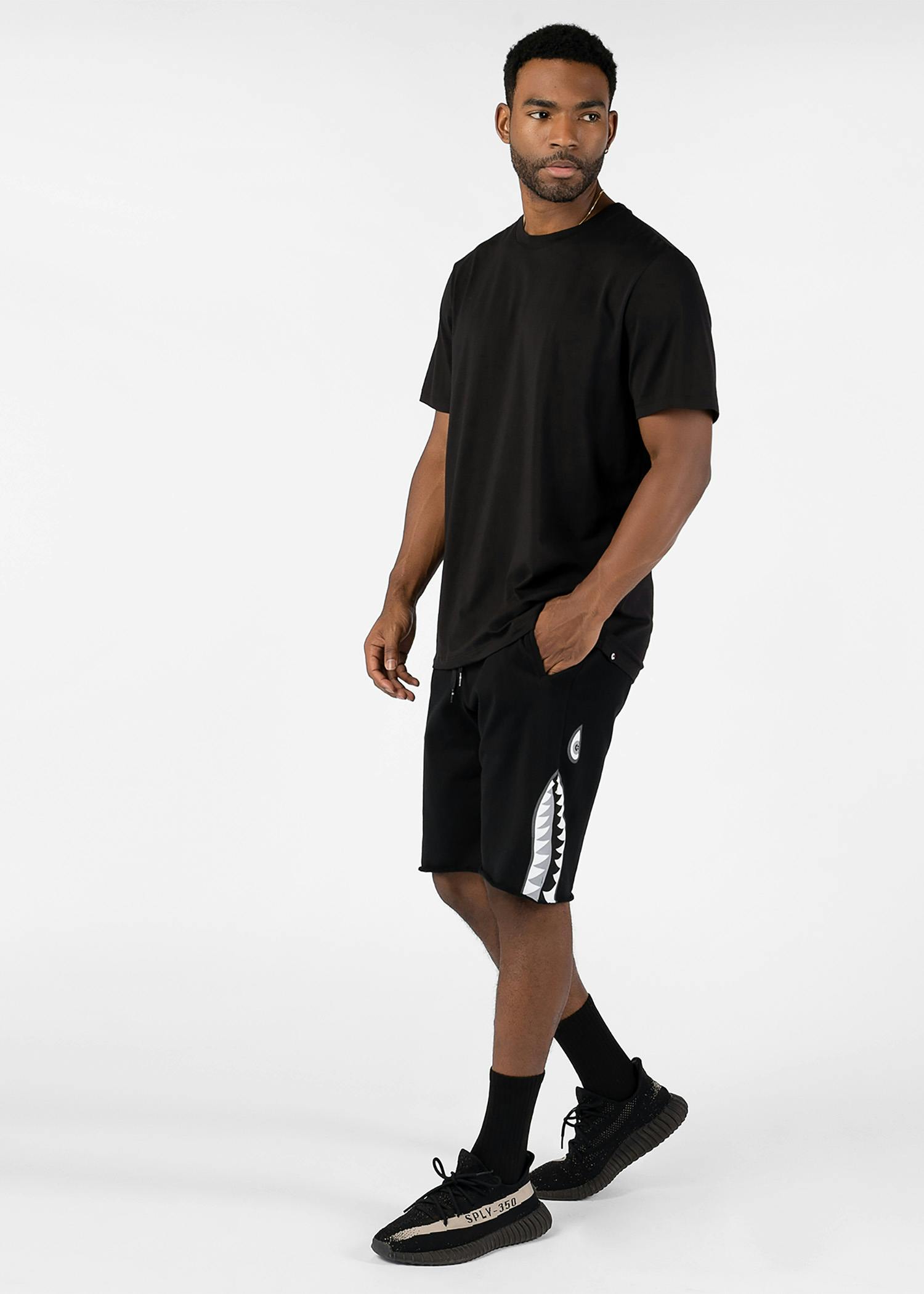 Bomber Black | Mens Raw Edge Short