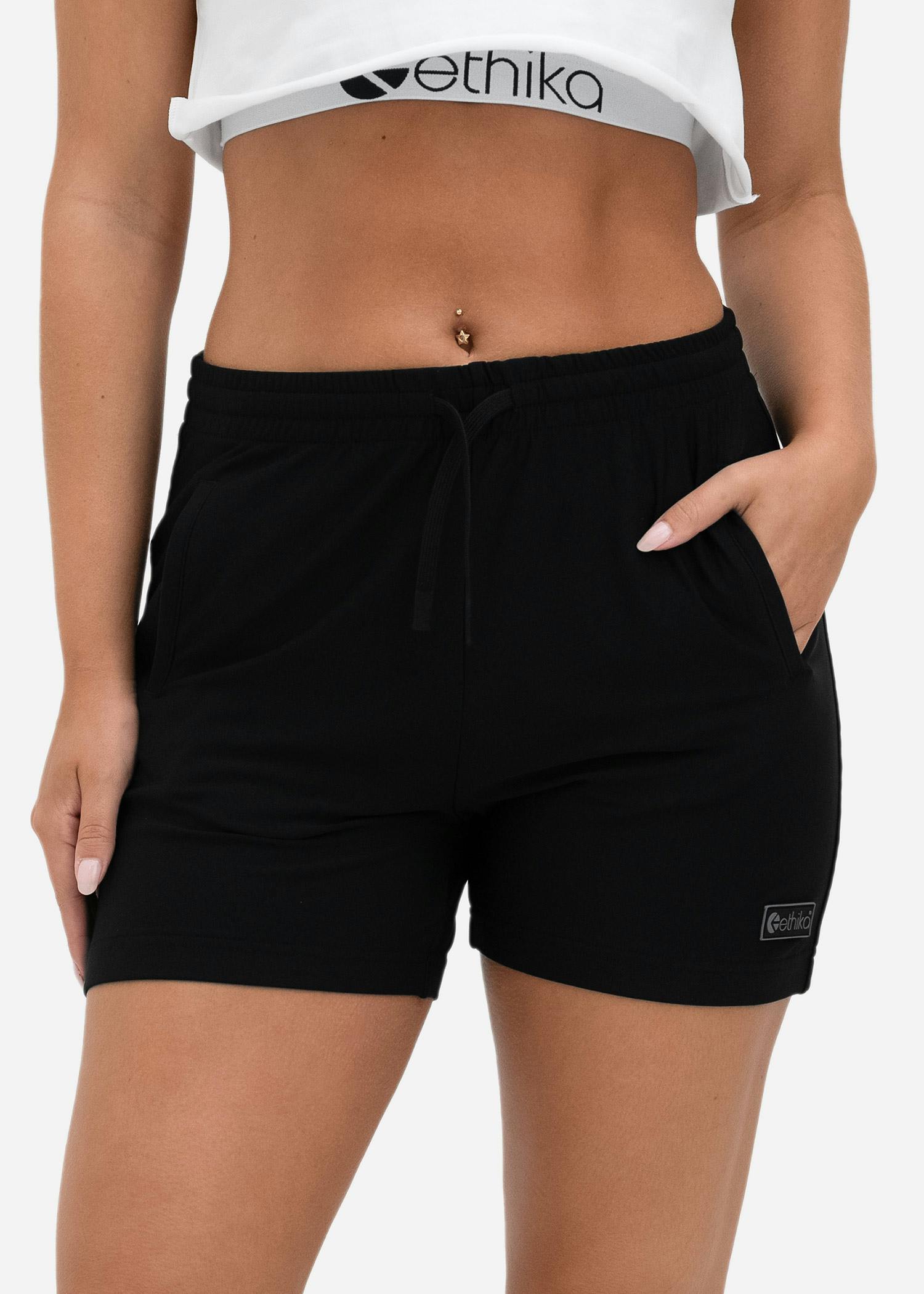 Black | Womens Raw Edge Short