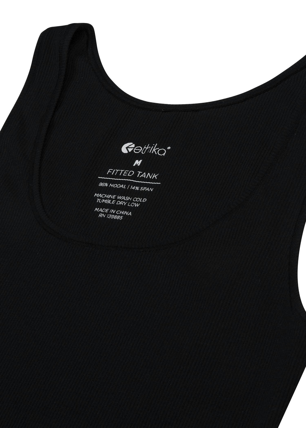 Black - Solid Black | Womens Ribbed Crop Tank