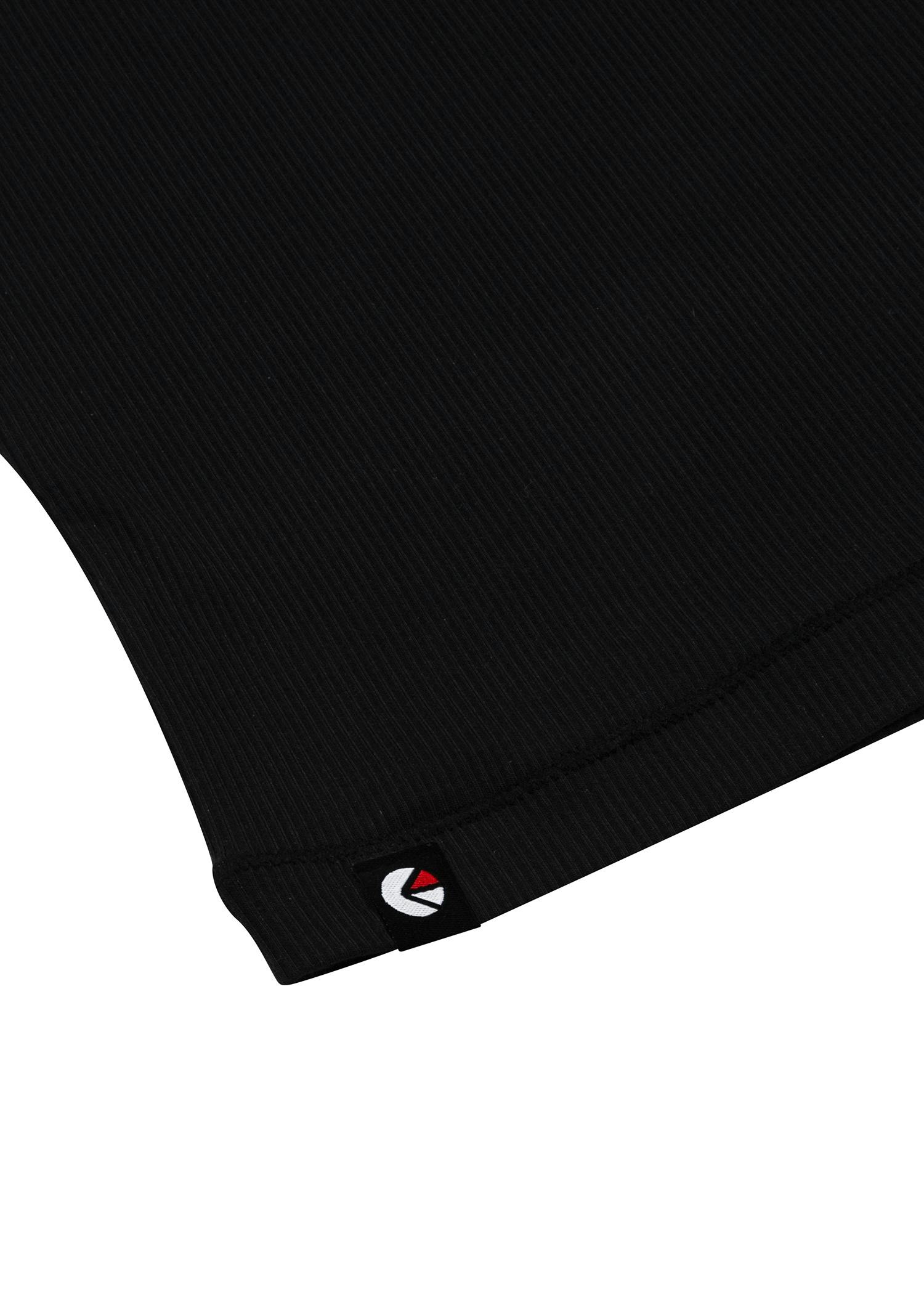 Black - Solid Black | Womens Ribbed Crop Tank