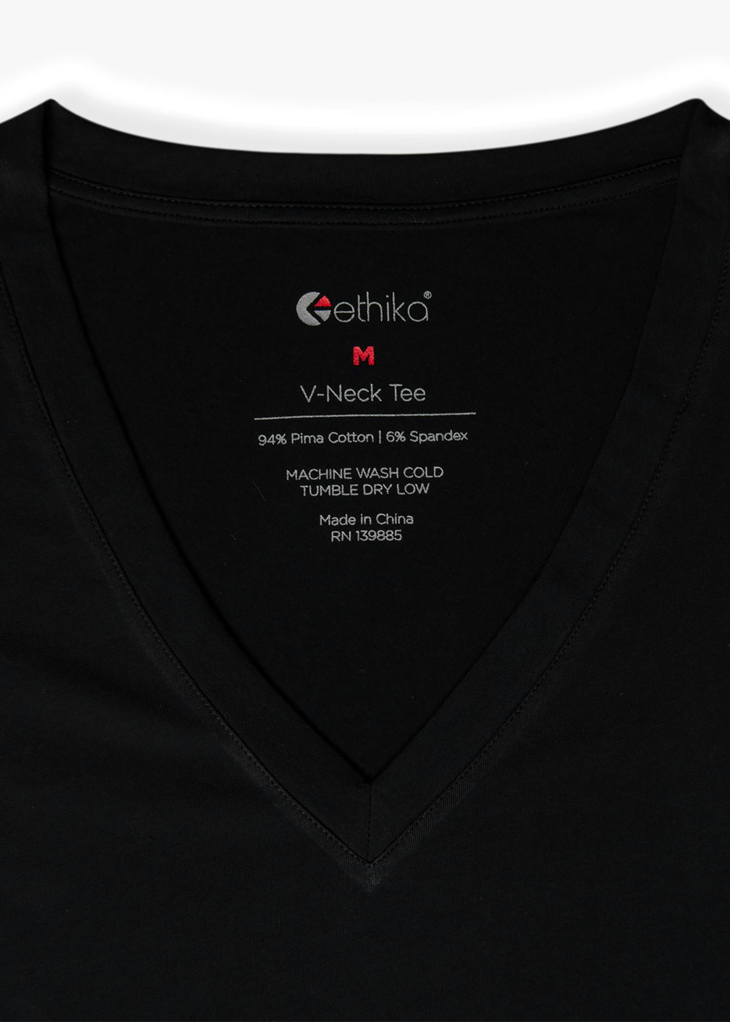 Black | Womens V-neck Tee