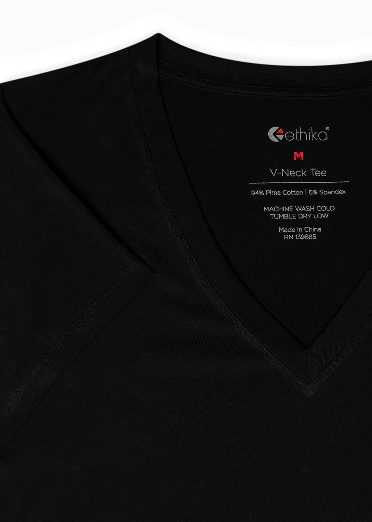 Black | Womens V-neck Tee